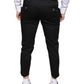 Dolce & Gabbana Black Cotton Embellished Cropped Pants