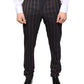 Dolce & Gabbana Brown Stripes Skinny Men Dress Pants