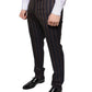 Dolce & Gabbana Brown Stripes Skinny Men Dress Pants