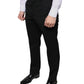 Dolce & Gabbana Black Wool Skinny Men Dress Pants