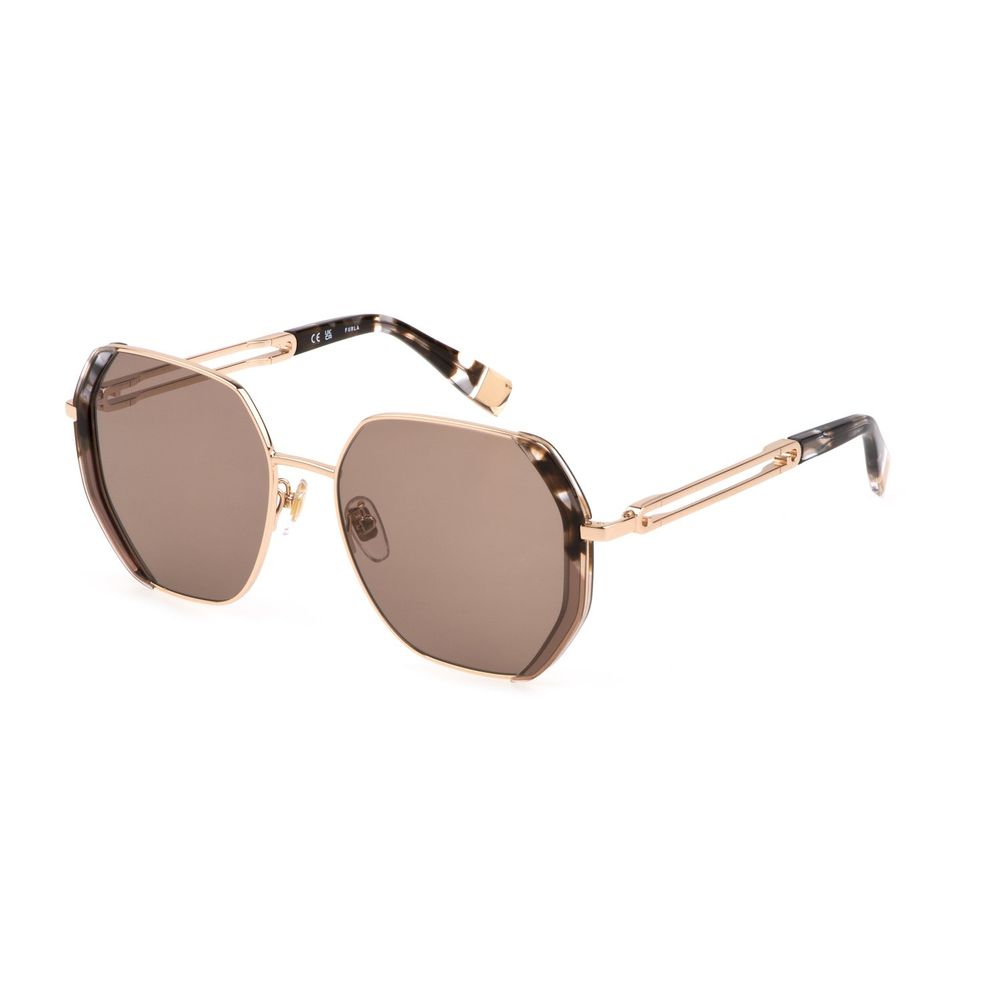 Furla Brown Metal Sunglasses