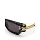 Bottega Veneta Black Acetate Sunglasses