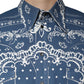 Dolce & Gabbana Blue White Bandana Print Cotton Casual Shirt