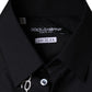 Dolce & Gabbana Black Logo Embroidered SICILIA Dress Shirt