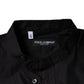 Dolce & Gabbana Black Cotton Button Down Men Casual Shirt