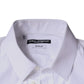 Dolce & Gabbana White Cotton Casual GOLD Short Sleeves Shirt