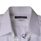 Dolce & Gabbana White Cotton Men Dress GOLD Formal Shirt