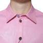 Dolce & Gabbana Pink Cotton Collared Button Down Shirt