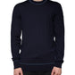 Dolce & Gabbana Dark Blue Wool Crew Neck Men Pullover Sweater