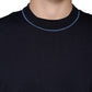 Dolce & Gabbana Dark Blue Wool Crew Neck Men Pullover Sweater