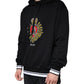 Dolce & Gabbana Black Sacred Heart Crown Hooded Sweatshirt Sweater