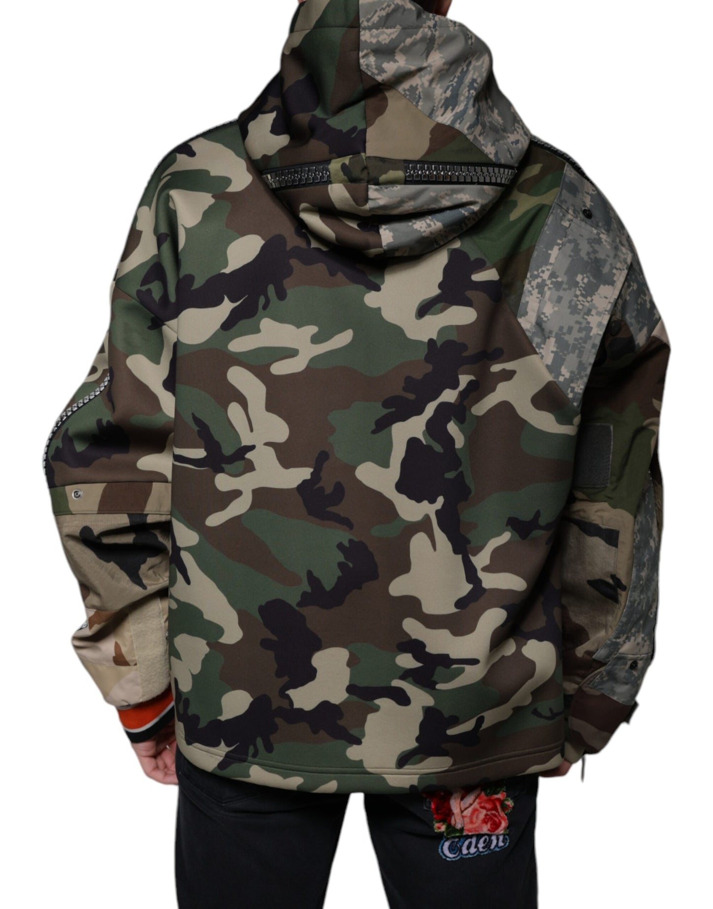 Dolce & Gabbana Multicolor Camouflage Hooded Sweatshirt Sweater