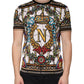 Dolce & Gabbana Multicolor Napoleon Print Cotton T-shirt