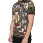 Dolce & Gabbana Multicolor Napoleon Print Cotton T-shirt