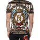 Dolce & Gabbana Multicolor Napoleon Print Cotton T-shirt