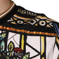 Dolce & Gabbana Multicolor Napoleon Print Cotton T-shirt