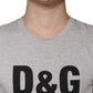 Dolce & Gabbana Gray Logo Print Crewneck Short Sleeve T-shirt