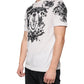 Dolce & Gabbana White DG Crown Floral Crew Neck Cotton T-shirt