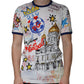 Dolce & Gabbana White Graphic Print Cotton Crew Neck T-shirt