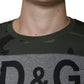 Dolce & Gabbana Multicolor Camouflage Cotton Crew Neck T-shirt