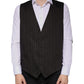 Dolce & Gabbana Black Cotton Waistcoat Dress Formal Vest