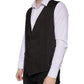 Dolce & Gabbana Black Cotton Waistcoat Dress Formal Vest