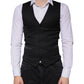 Dolce & Gabbana Black Wool Waistcoat Dress Formal Vest