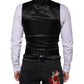 Dolce & Gabbana Black Wool Waistcoat Dress Formal Vest