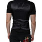 Dolce & Gabbana Black Leather Waistcoat Dress Formal Vest