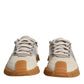 Dolce & Gabbana Beige Lace Up Low Top NS1 Sneakers Shoes