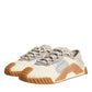 Dolce & Gabbana Beige Lace Up Low Top NS1 Sneakers Shoes