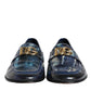 Dolce & Gabbana Blue Tie Dye DG Loafers Formal Shoes