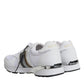 Dolce & Gabbana White Logo Leather Casual Sneakers Shoes