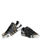 Dolce & Gabbana Black White Portofino Low Top Sneakers Shoes