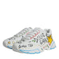 Dolce & Gabbana White Daymaster Hand Painted Sneakers Shoes