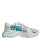 Dolce & Gabbana White Daymaster Hand Painted Sneakers Shoes