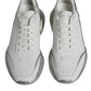 Dolce & Gabbana White Silver Daymaster Low Top Sneakers Shoes