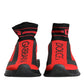 Dolce & Gabbana Red Black High Top Sorrento Sneakers Shoes