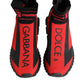 Dolce & Gabbana Red Black High Top Sorrento Sneakers Shoes