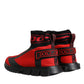 Dolce & Gabbana Red Black High Top Sorrento Sneakers Shoes