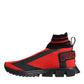 Dolce & Gabbana Red Black High Top Sorrento Sneakers Shoes