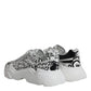 Dolce & Gabbana White Black Graffiti Daymaster Sneakers Shoes