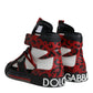 Dolce & Gabbana Multicolor Leather High Top Sneakers Shoes