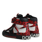 Dolce & Gabbana Multicolor Leather High Top Sneakers Shoes