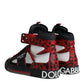 Dolce & Gabbana Multicolor Leather High Top Sneakers Shoes