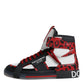 Dolce & Gabbana Multicolor Leather High Top Sneakers Shoes