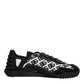 Dolce & Gabbana Black Logo Lace Up Low Top NS1 Sneakers Shoes