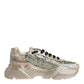 Dolce & Gabbana Gold Sequin Iridiscent Daymaster Sneakers Shoes