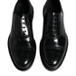 Dolce & Gabbana Black Leather Oxford Wingtip Men Formal Shoes