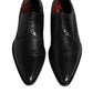 Dolce & Gabbana Black Leather Derby Formal Dress Shoes